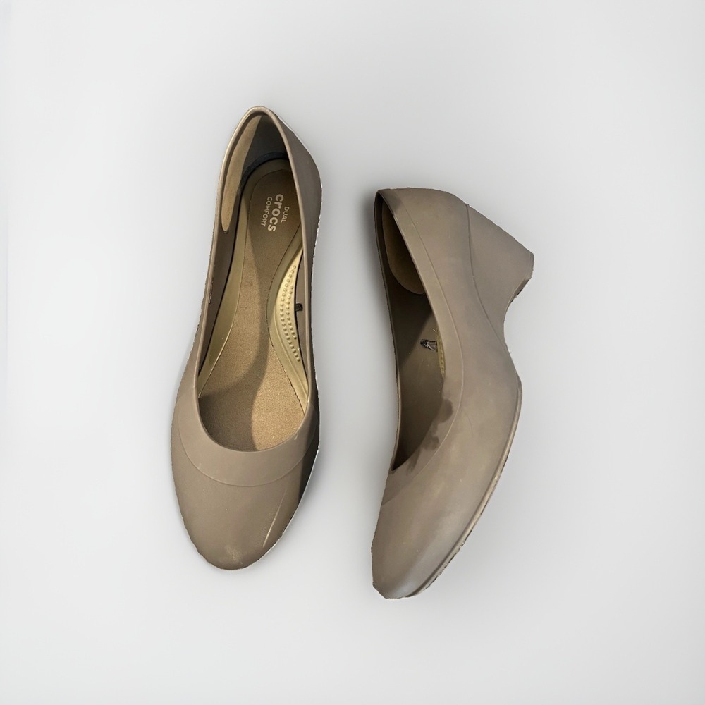 Crocs Dual Lina Wedge Women Shoes Size 8